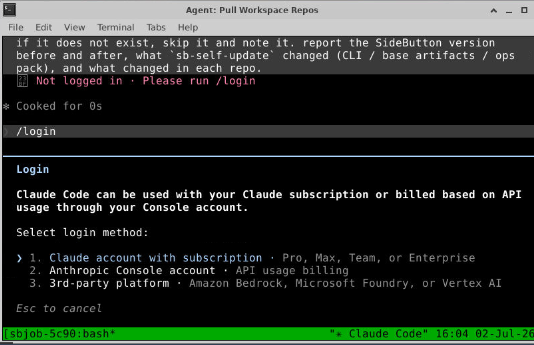 Login method selection with Claude account with subscription highlighted