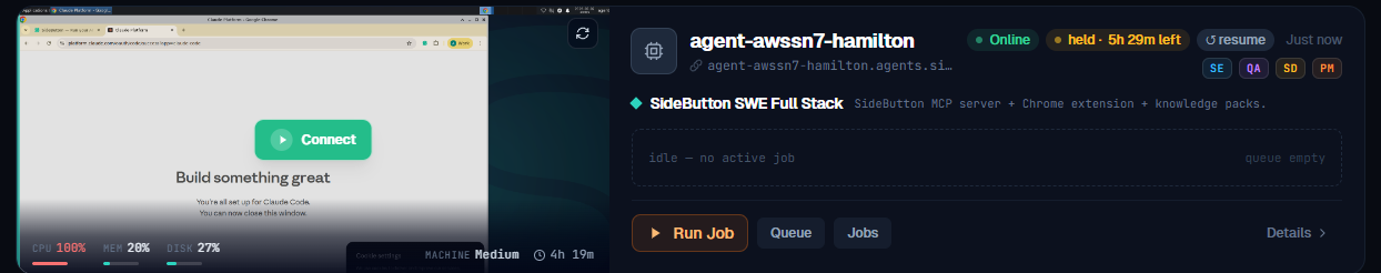 Agent card back to Online and idle after the login